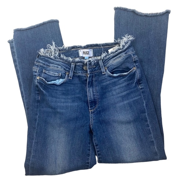Paige rare jeans Y2K with fringe Colette crop flare size 27 - Picture 1 of 11